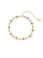 Dainty Floral Crystal Gold Bracelet