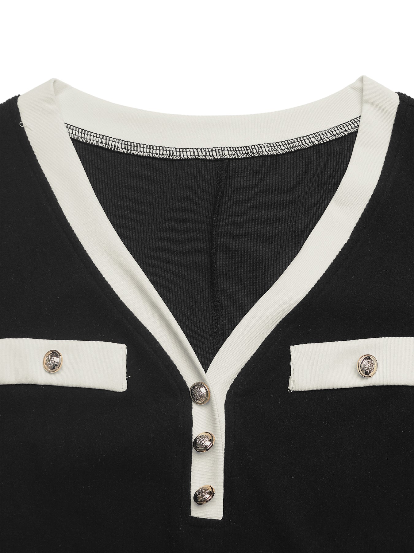 Elegant Contrast Trim Belted Midi Dress