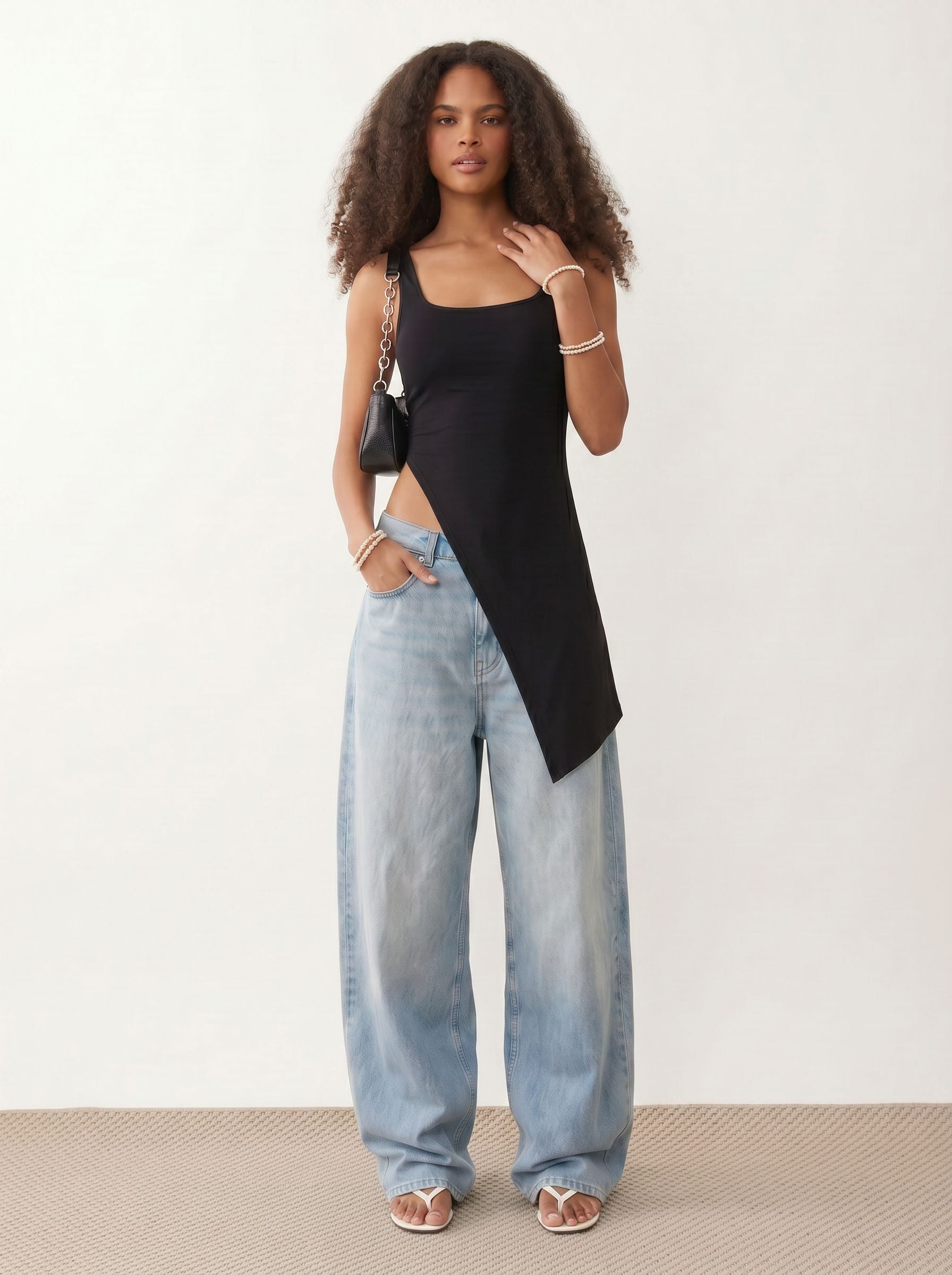 Asymmetric Slim Fit Tank Top
