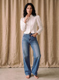 Puff Sleeve Fitted Button Down Shirt