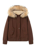 Faux Fur Lined Hooded Jacket