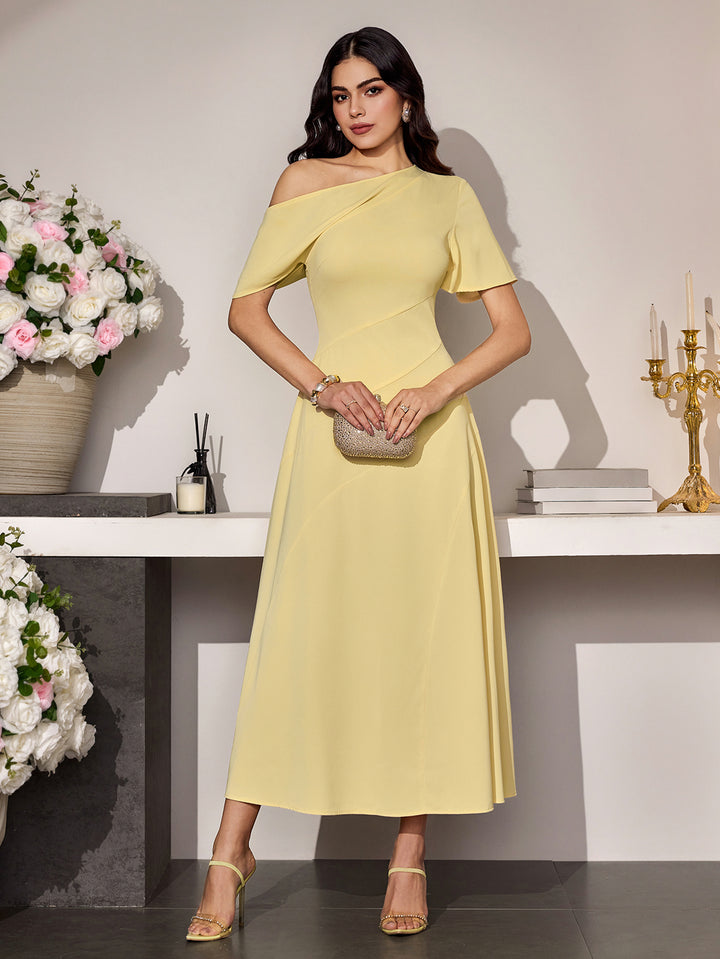 Elegant Off Shoulder Midi Dress