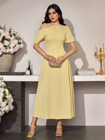 Elegant Off Shoulder Midi Dress