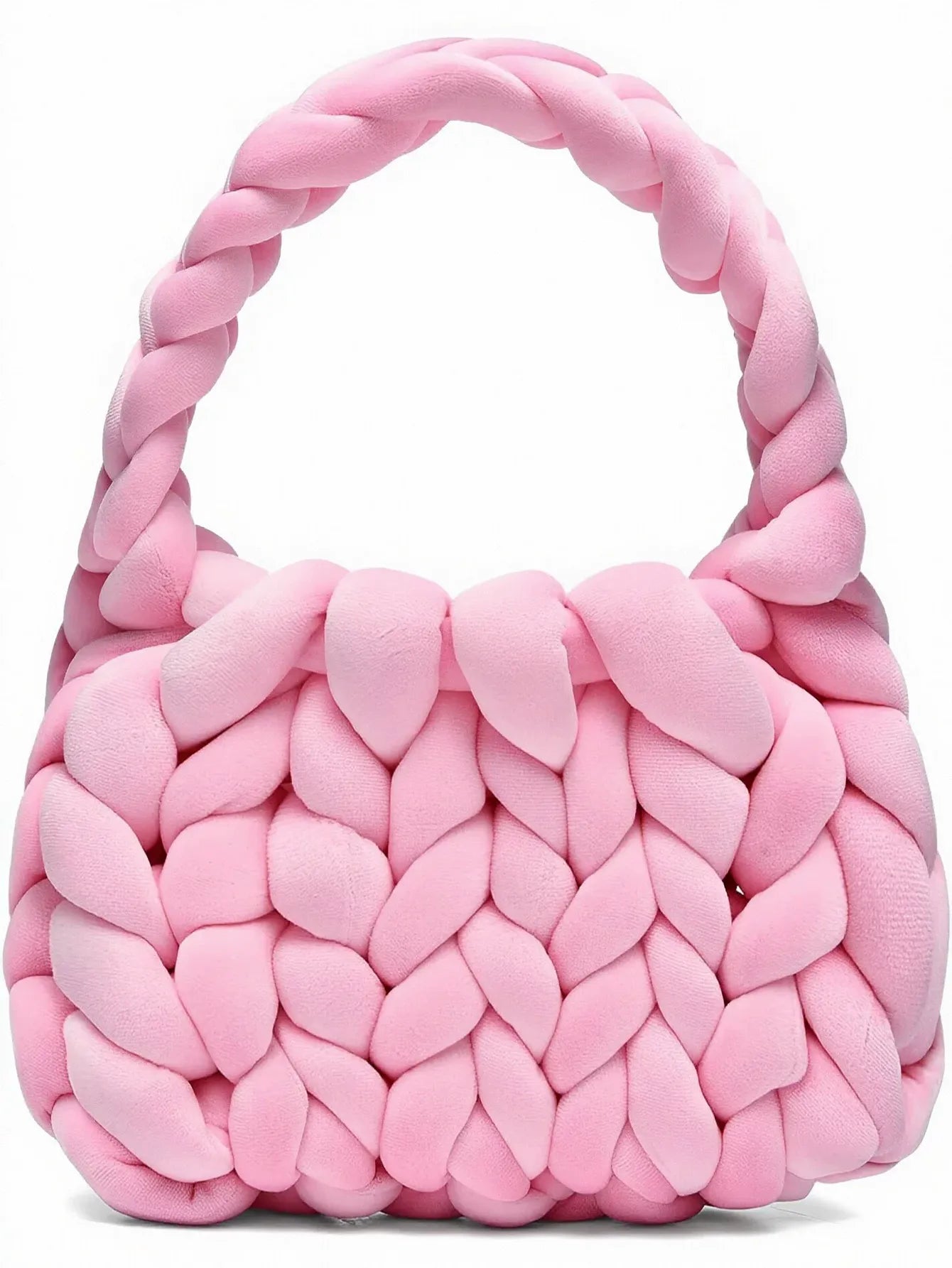 Plush Chunky Knit Handbag