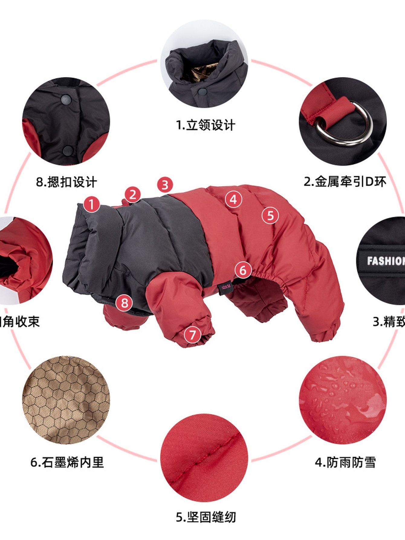 Waterproof Warm Padded Dog Coat