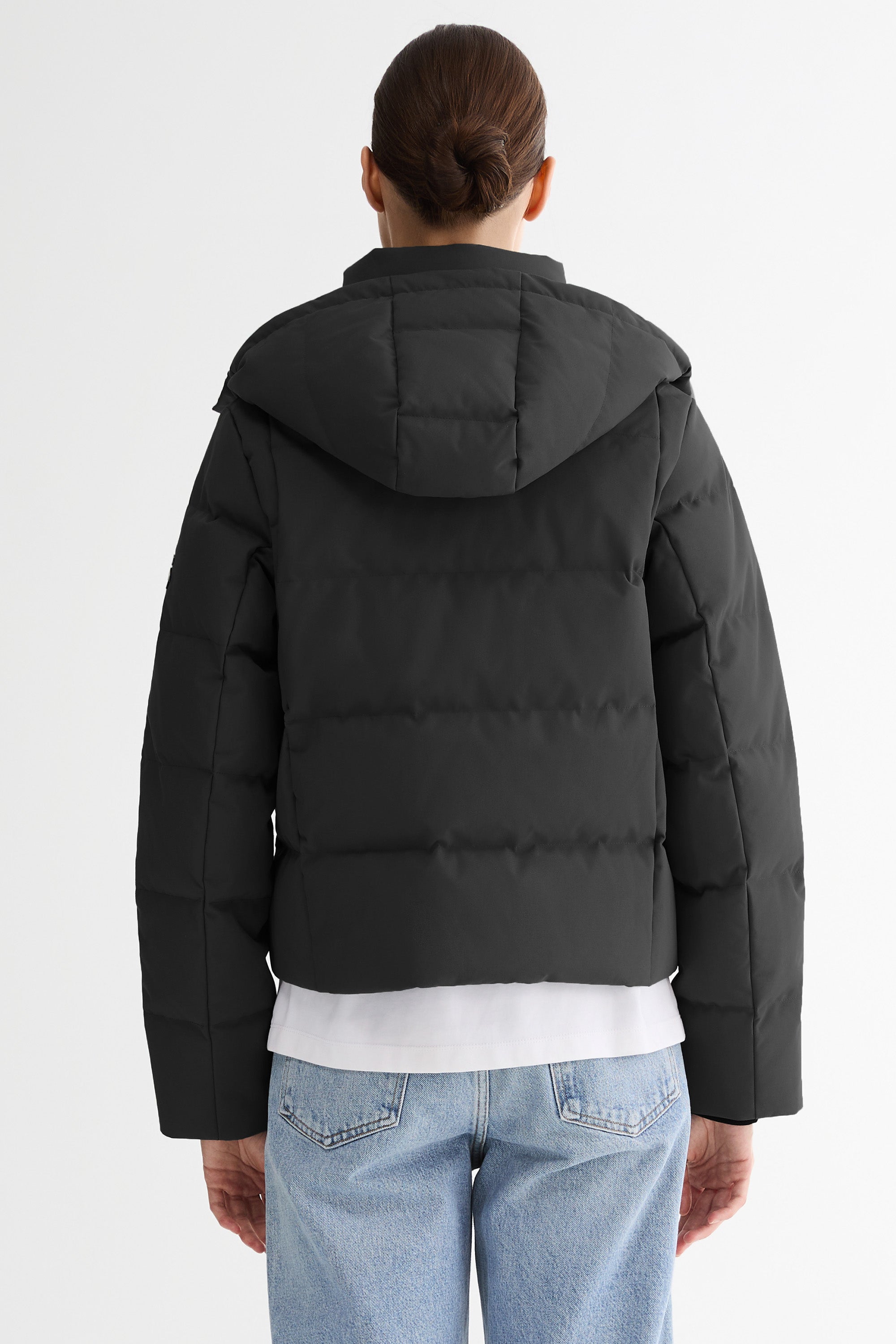 Cropped Hooded Puffer Jacket