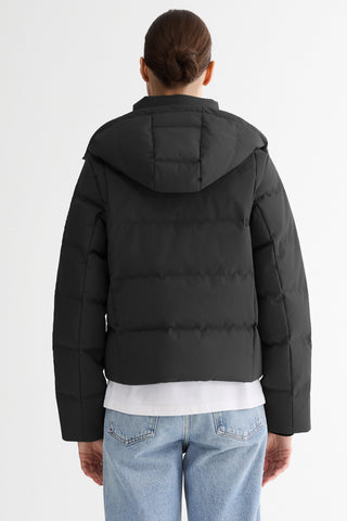 Cropped Hooded Puffer Jacket