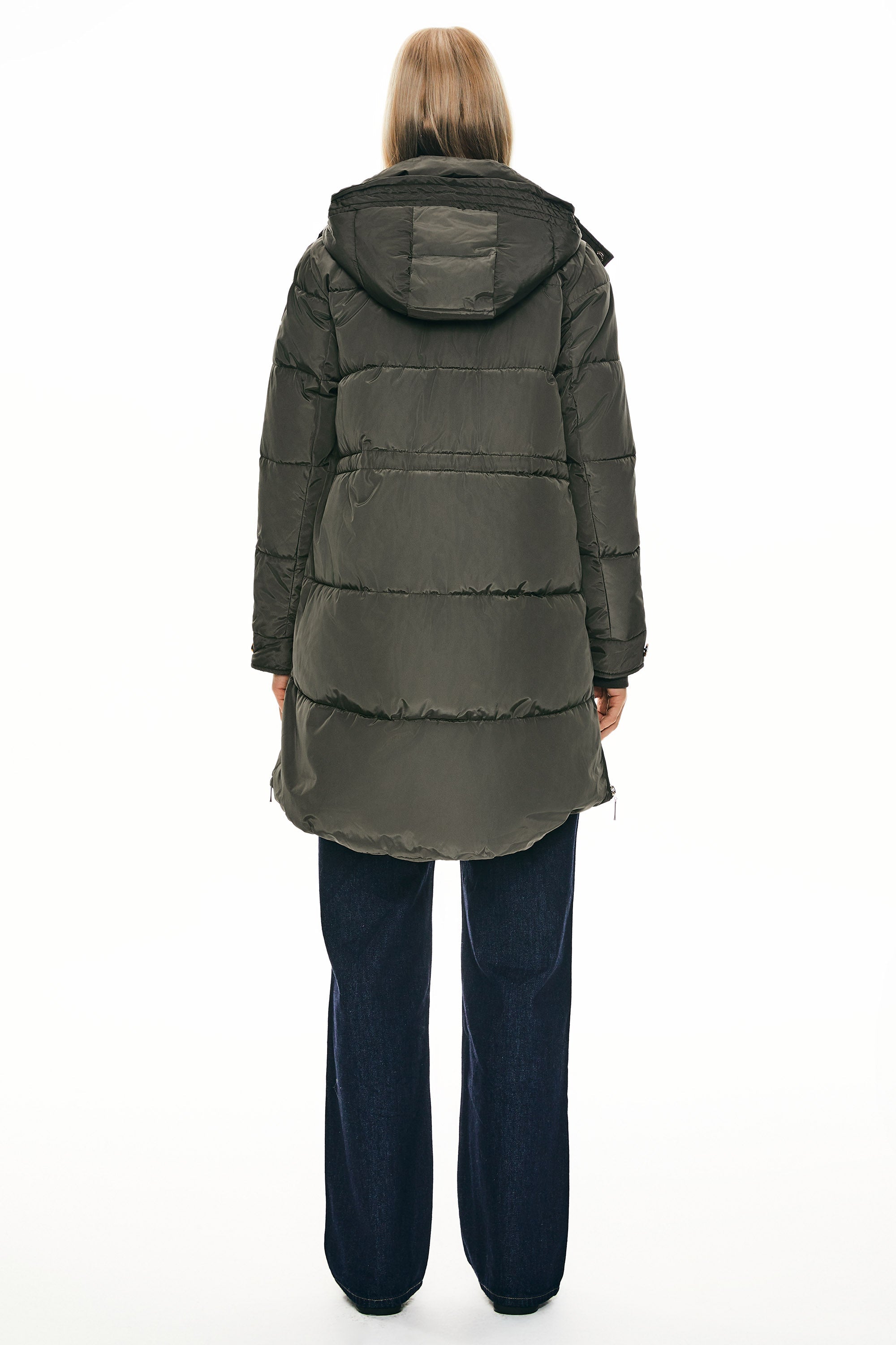 Hooded Quilted Long Puffer Jacket