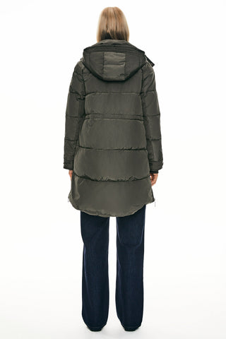 Hooded Quilted Long Puffer Jacket