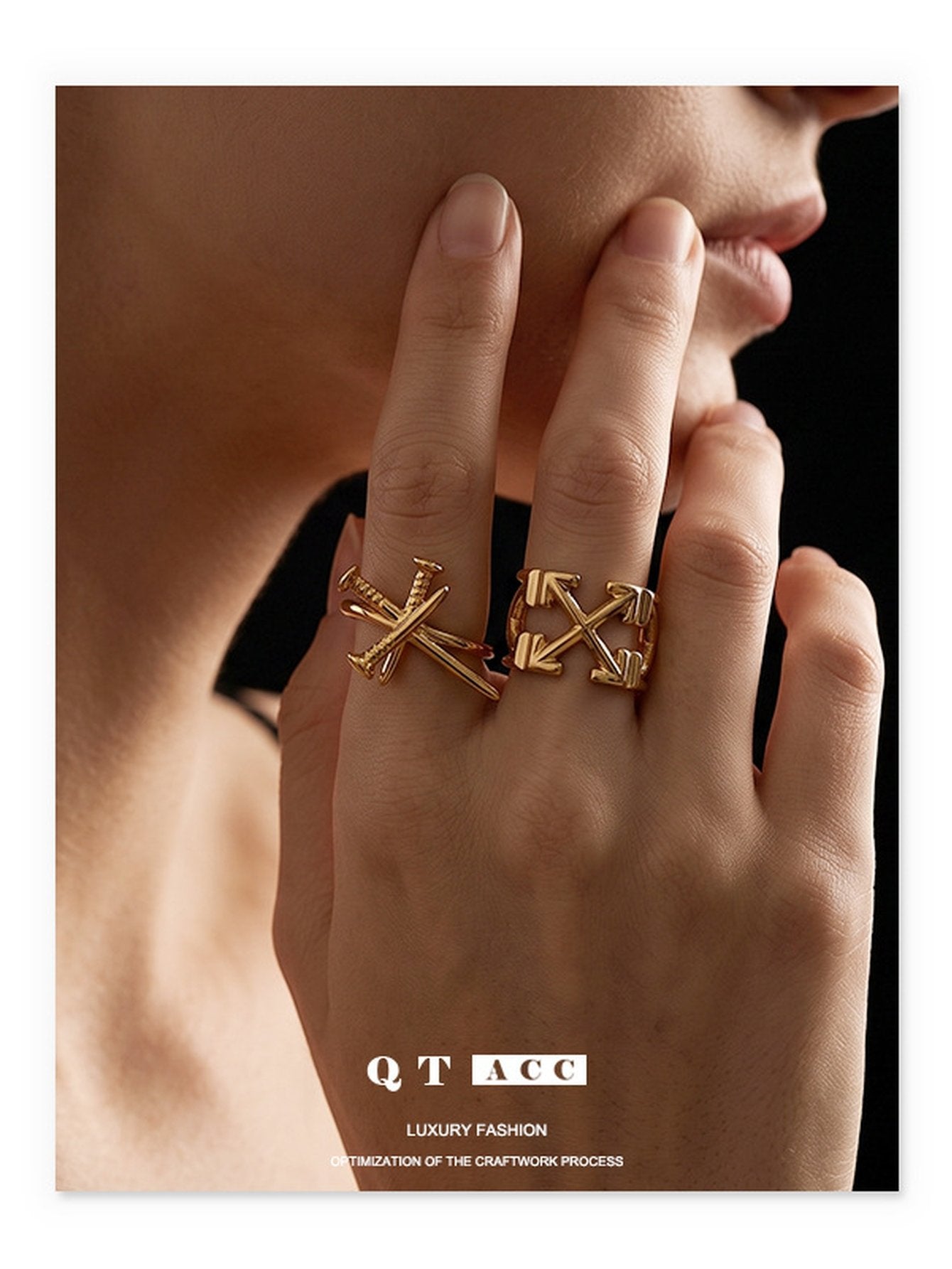 Minimalist Trendy Nail Design Ring