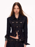 Fitted Dark Wash Denim Jacket