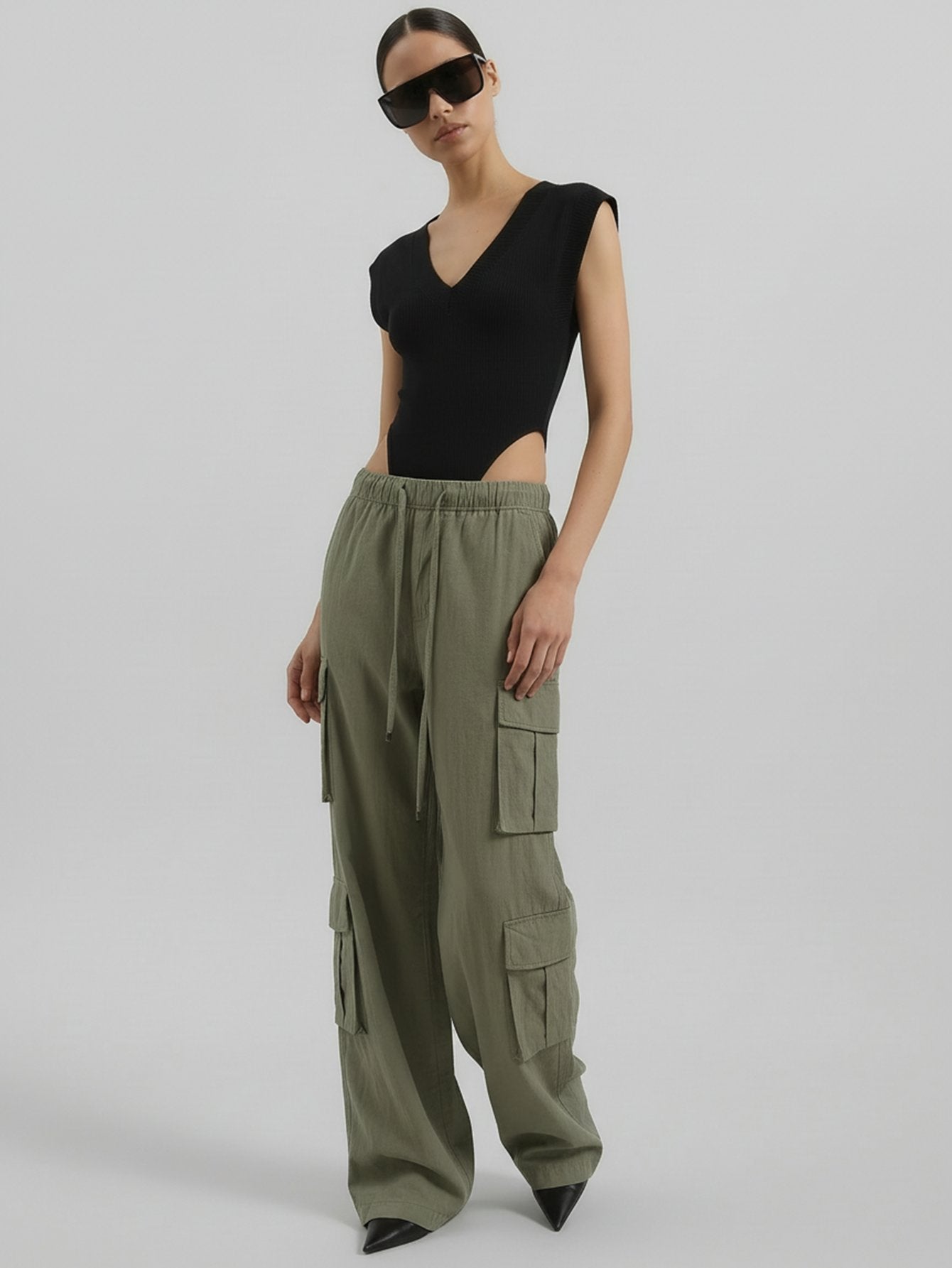 Relaxed Cargo Straight Pants