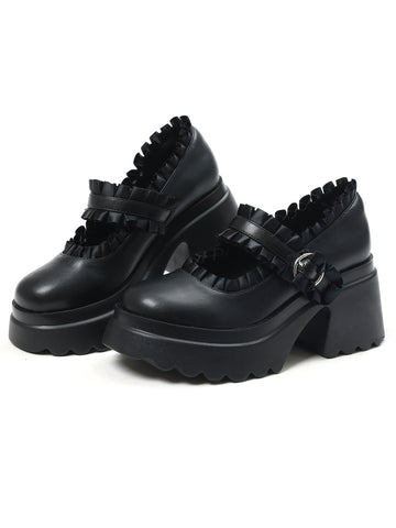 Ruffled Platform Mary Jane Shoes