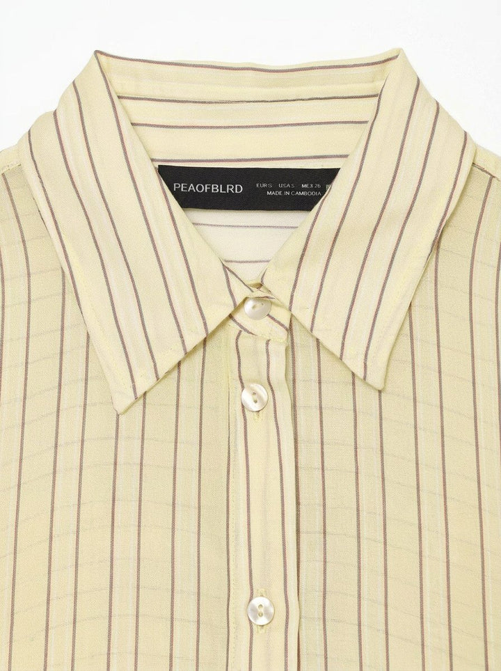Oversized Striped Button Down Shirt