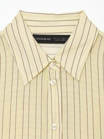 Oversized Striped Button Down Shirt