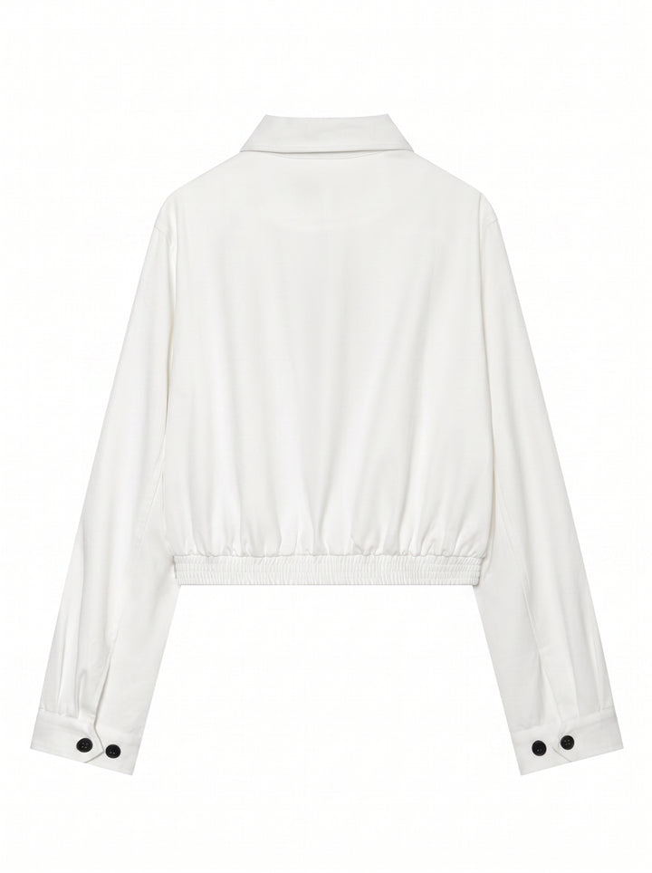 Minimalist Collared Zip Up Jacket