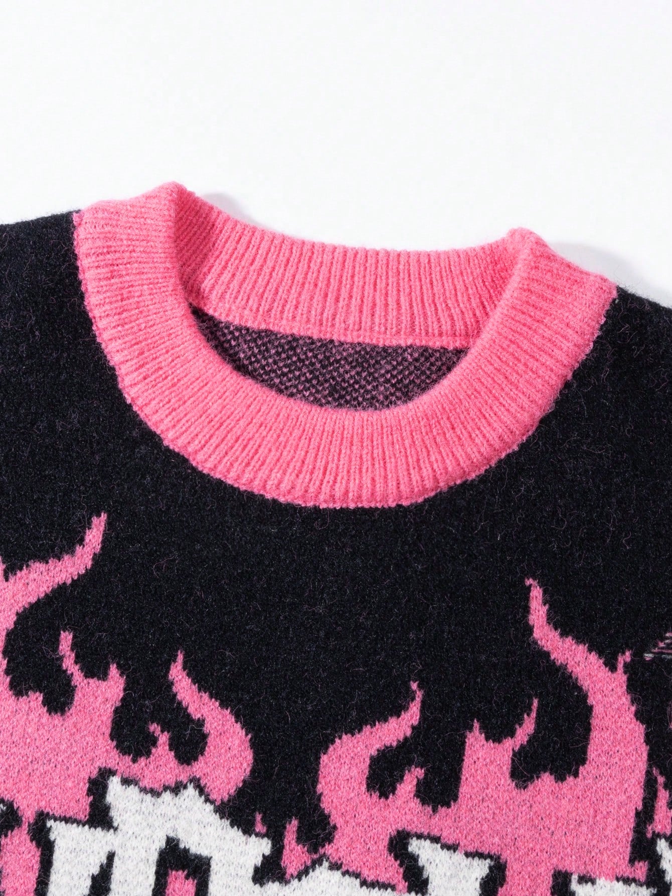 Distressed Graphic Grunge Oversized Sweater