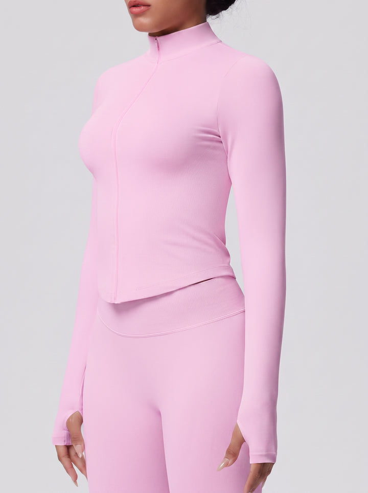 Seamless Fitted Thumbhole Athletic Jacket