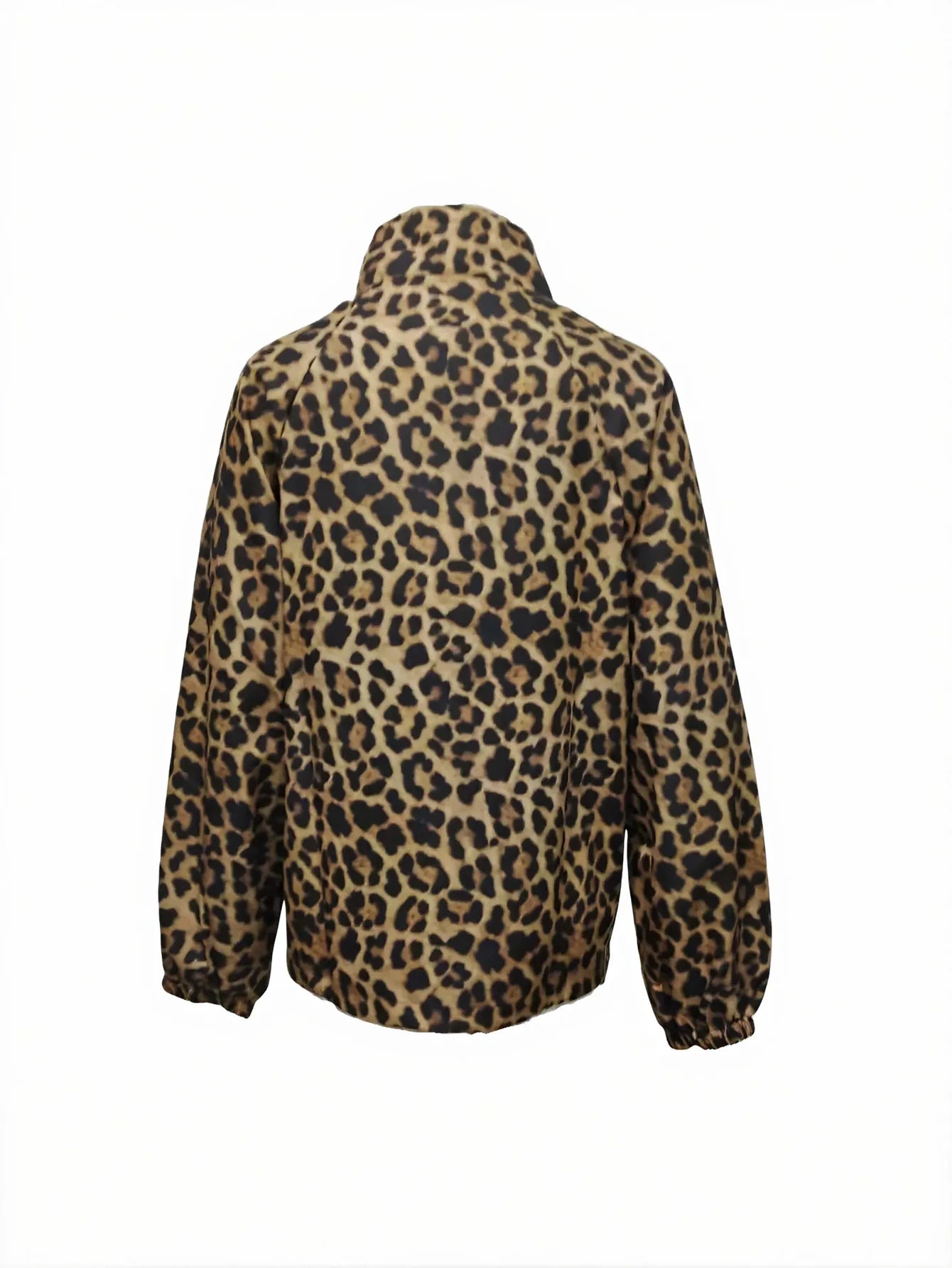 Leopard Print Zip Up Jacket