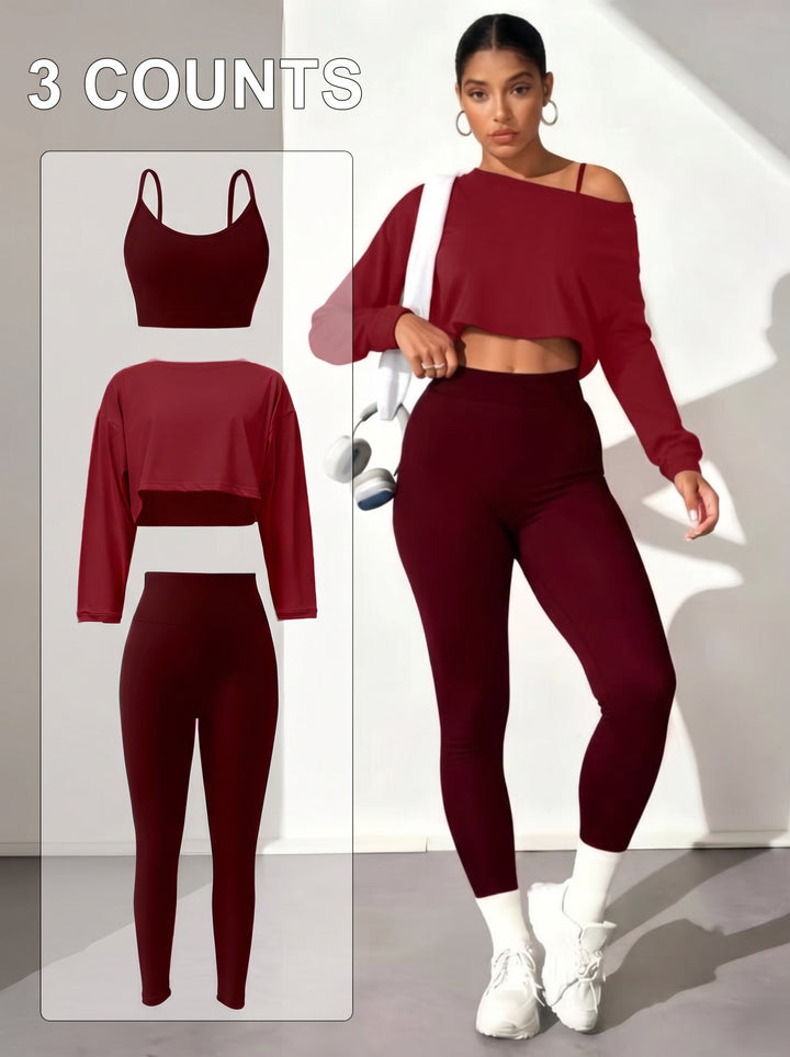 Seamless Crop Top Legging Workout 2 Piece Set