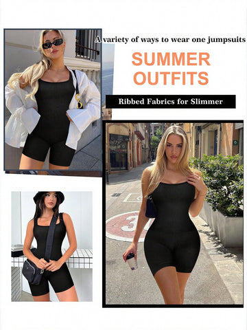 Seamless Sculpting Ribbed Bodysuit Shapewear