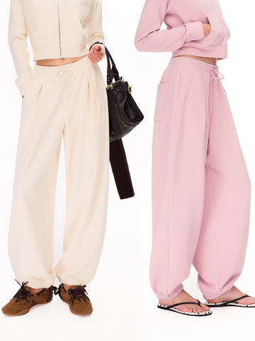 High Waisted Pleated Lounge Pants