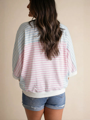 Oversized Striped Relaxed Fit T-Shirt