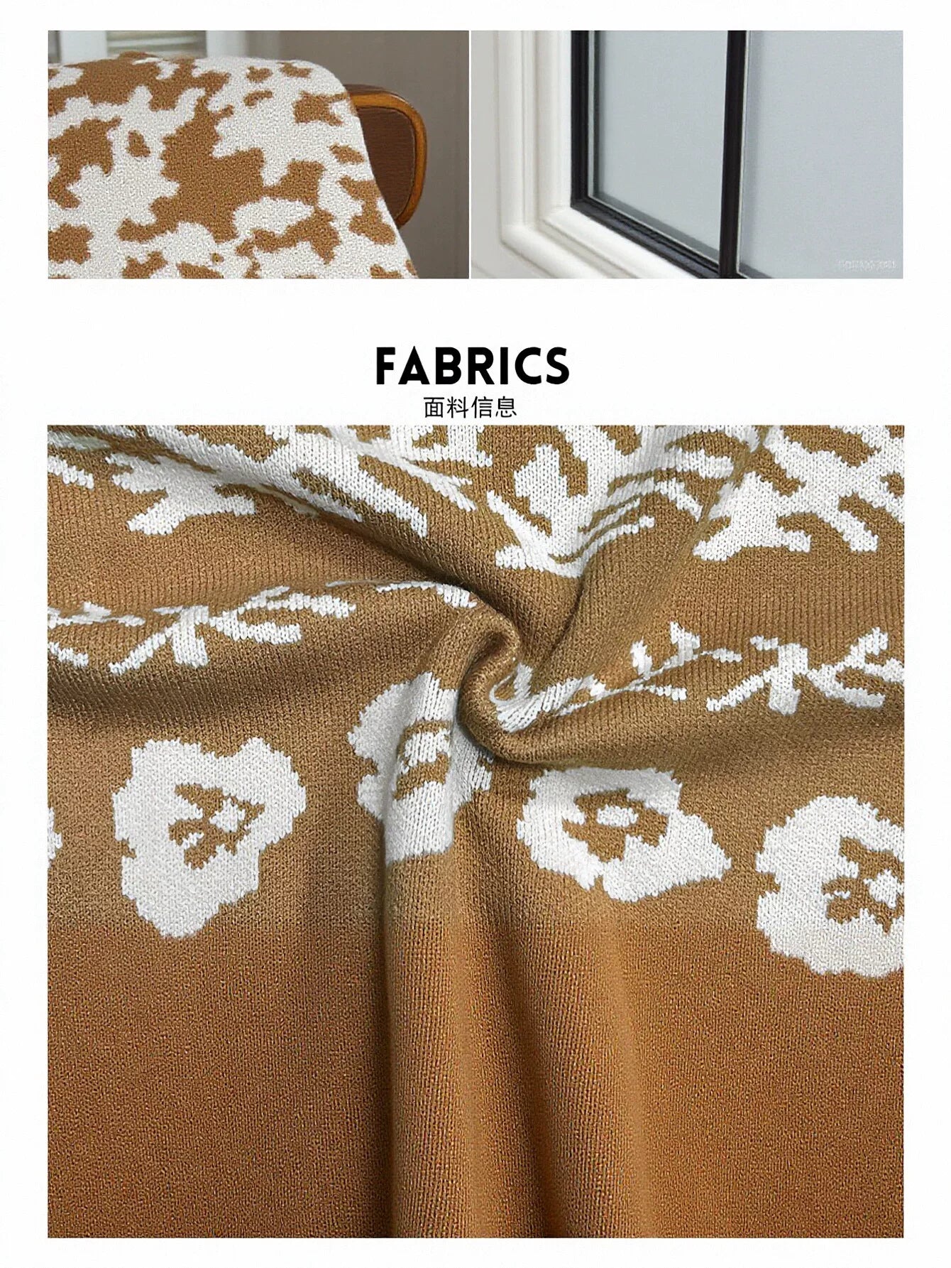 Oversized Floral Jacquard Knit Cardigan