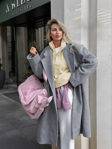 Cozy Pink Quarter Zip Fleece Sweatshirt