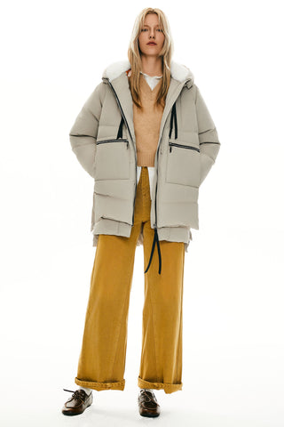 Fleece Lined Hooded Puffer Jacket