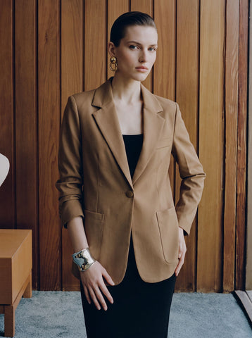 Tailored Slim Fit Single Button Blazer