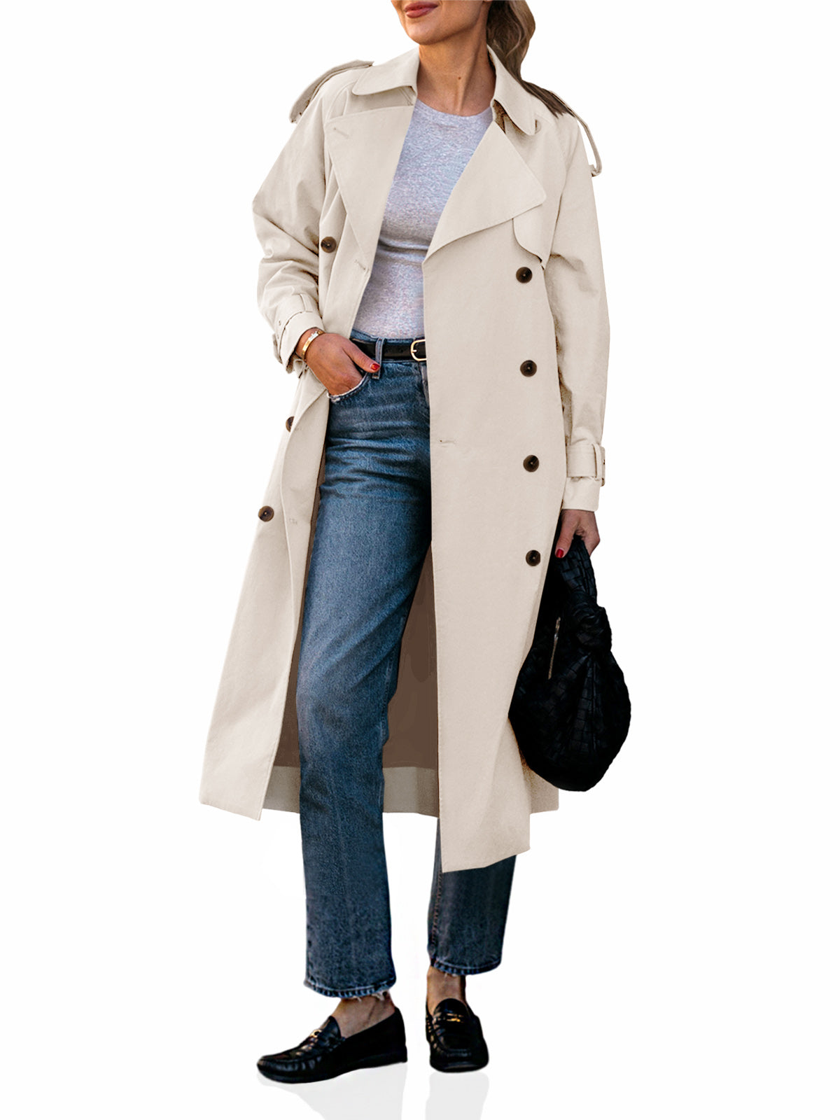 Classic Double Breasted Trench Coat