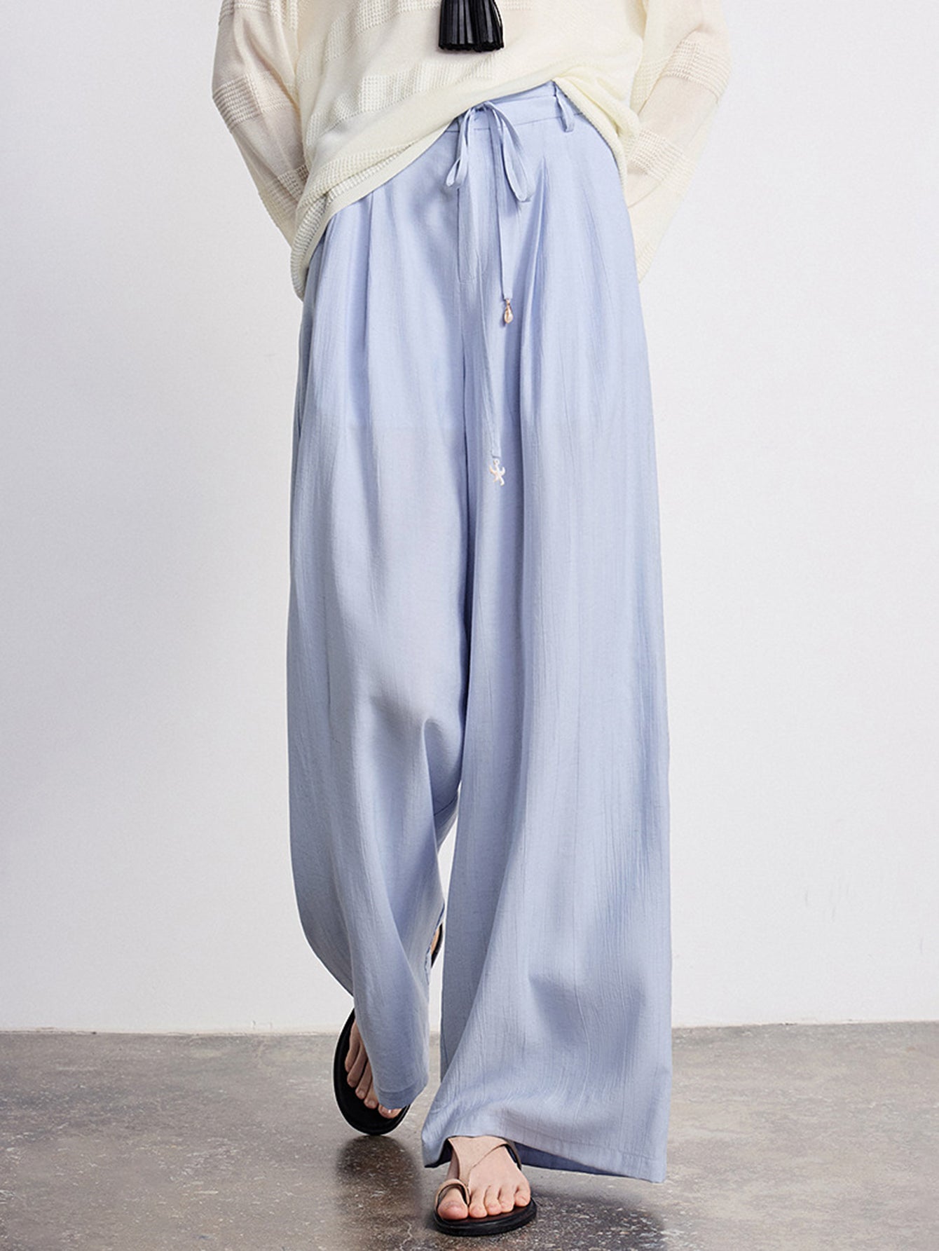TOYOUTH Drawstring Waist Lightweight Casual Pants