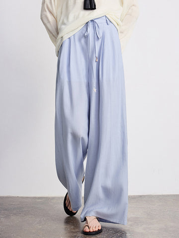 TOYOUTH Drawstring Waist Lightweight Casual Pants