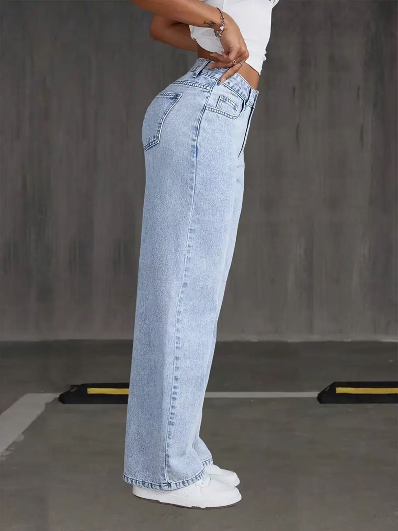 High Waisted Loose Wide Leg Jeans