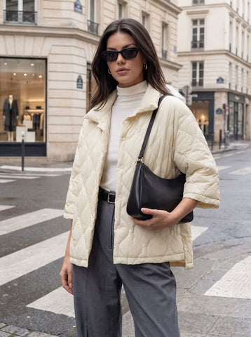 Quilted Button Up Padded Jacket