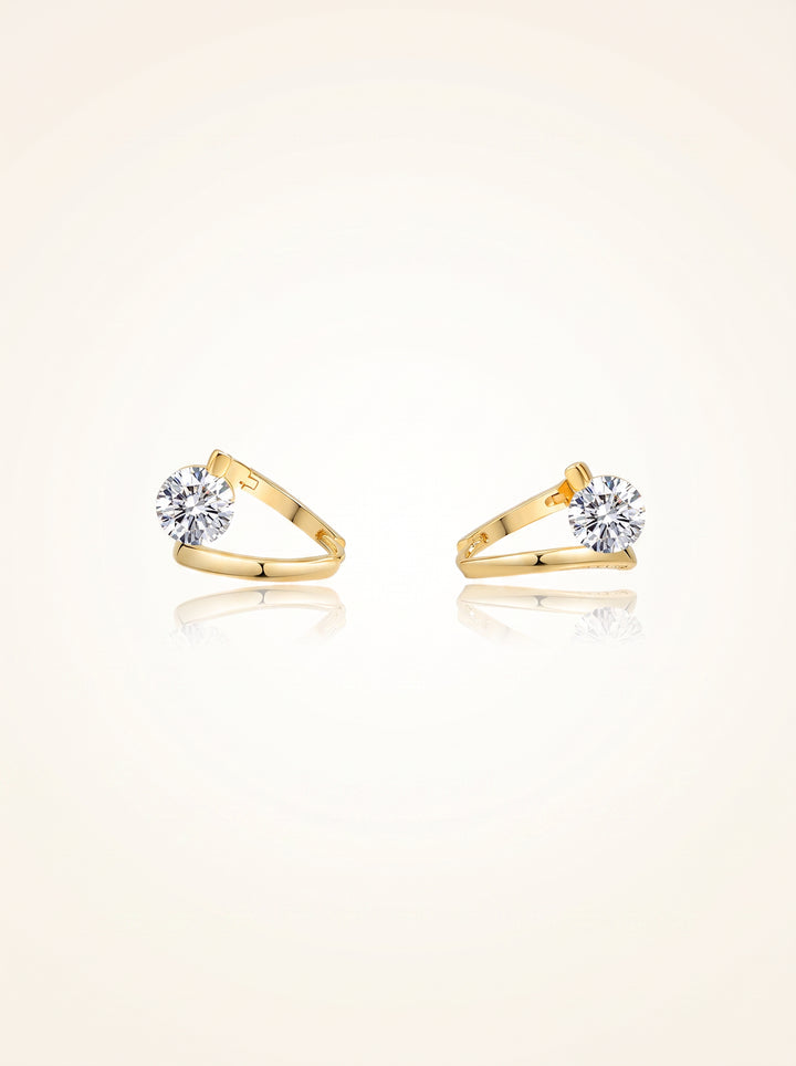 Minimalist Dainty Cubic Zirconia Hoop Earrings