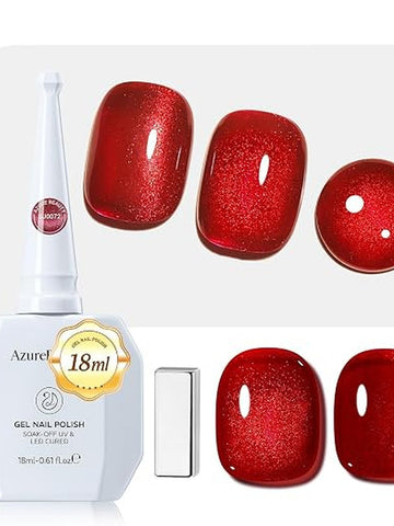Sparkling Red Magnetic Cat Eye Gel Polish