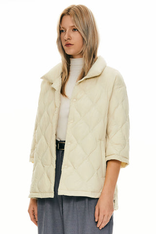 Quilted Button Up Padded Jacket