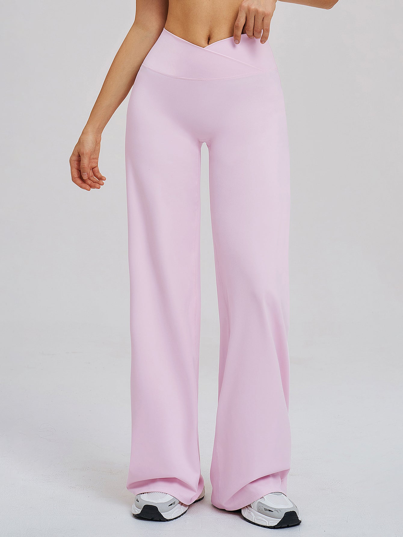 Crossover Waist Flare Leggings