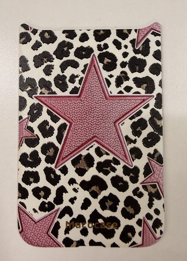 Leopard Pattern with Pink Stars Phone Case