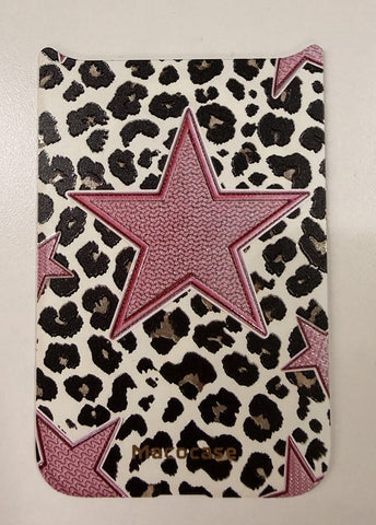 Leopard Pattern with Pink Stars Phone Case