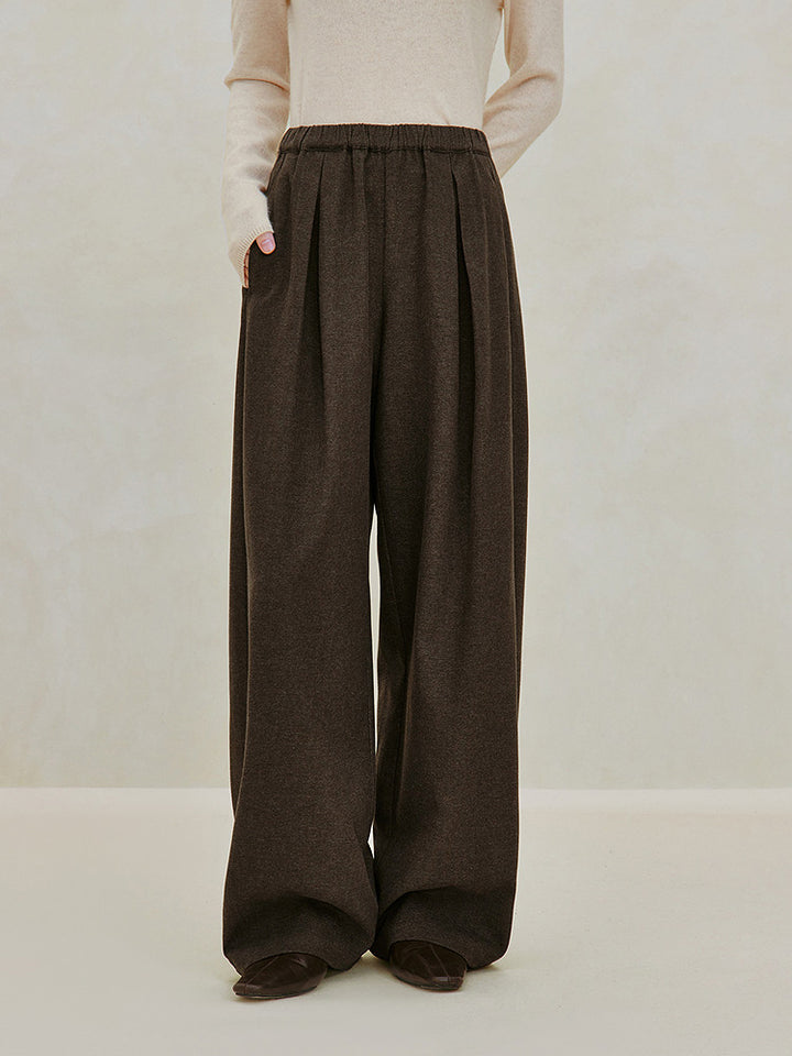 High Waisted Pleated Wide Leg Pants