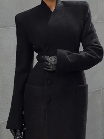 Tailored Slim Fit Wool Maxi Coat