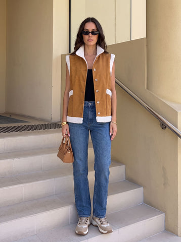 Cozy Sherpa Lined Corduroy Vest