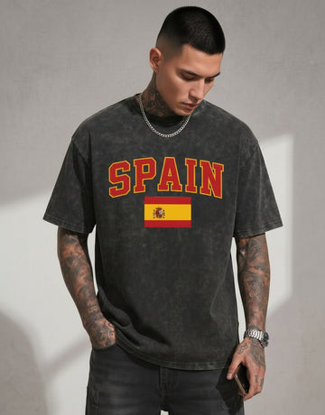 Vintage Acid Wash Spain Soccer T-Shirt