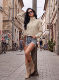 Polka Dot Stand Collar Jacket