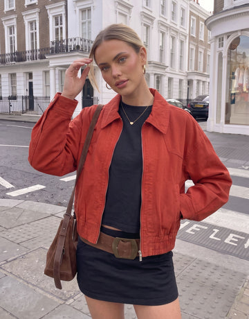 Oversized Zip Up Canvas Jacket
