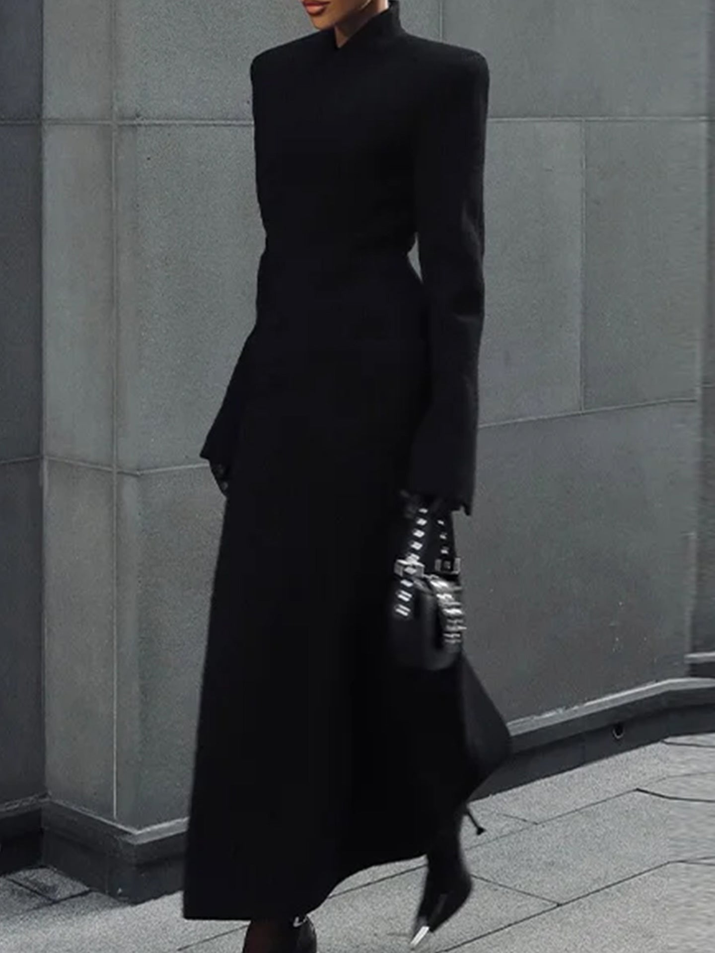 Tailored Slim Fit Wool Maxi Coat