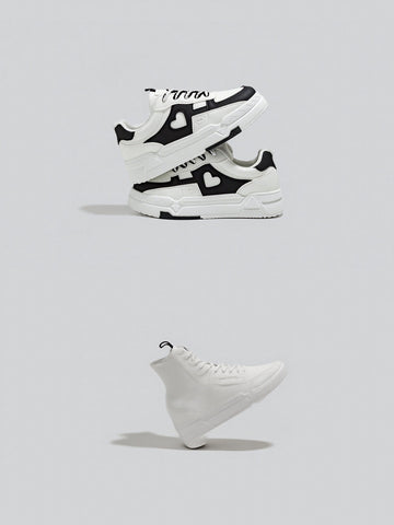 Chunky Heart Detail Platform Sneakers